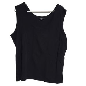Exclusively Misook woman 3X black Tank slinky blouse top Cami Layering Piece‎